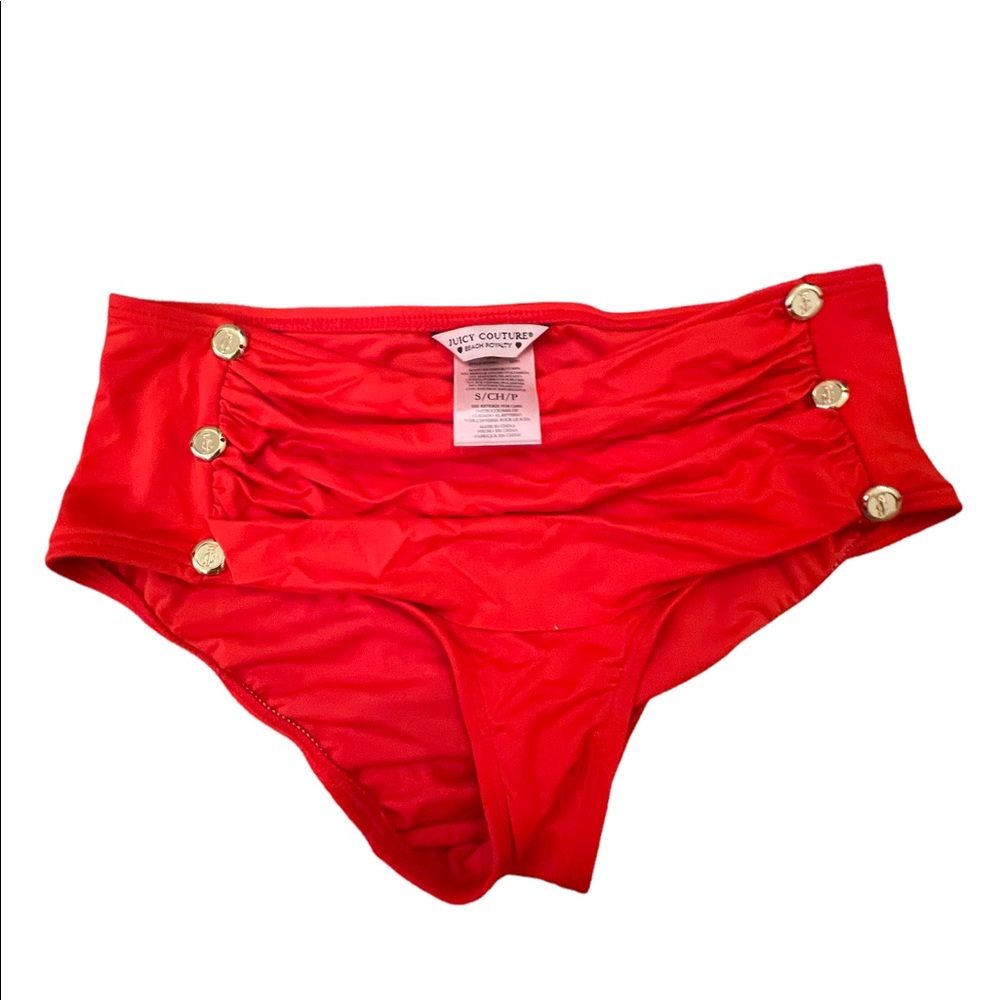 Juicy Couture | High Rise Button Bottoms | Color: Red | Size:Small